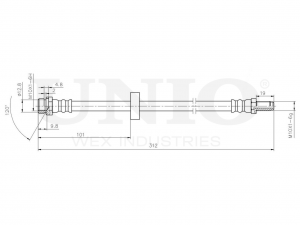 Шланг тормозной задний BRH-10069 UNIO