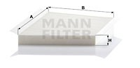 Фильтры салонный CU3172 CU 3172 MANN FILTER
