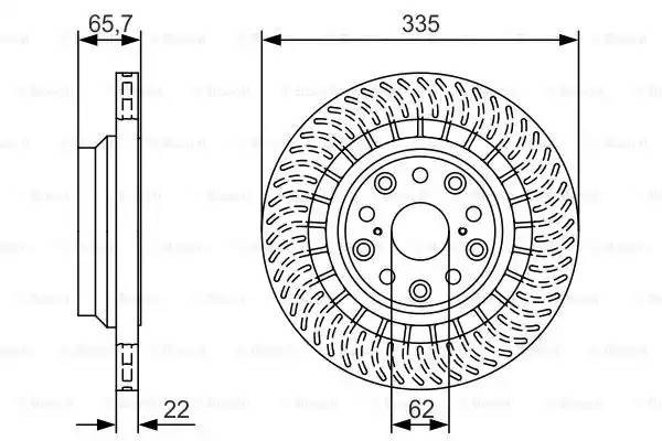 Диск тормозной LEXUS LS460 (06-) задний левый (1шт.) BOSCH 0 986 479 T35 BOSCH