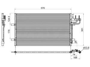 Радиатор кондиционера FORD FOCUS IIC-MAX 05- ST-FDA5-394-0 STFDA53940 SAT