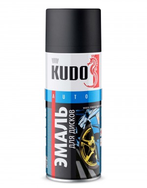 Краска для дисков черная матовая 520мл KUDO KU-5206 KUDO