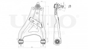 Рычаг подвески поперечный передний нижний левый SSP-40145 UNIO