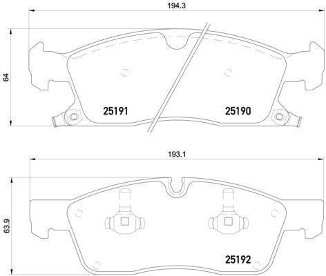 Колодки тормозные P37017 P37017 BREMBO