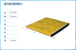 Фильтр салонный антибактериальный B18CR0501 B18CR0501 CWORKS