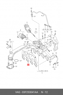 Прокладка 03F253041AA 03F 253 041 AA VAG