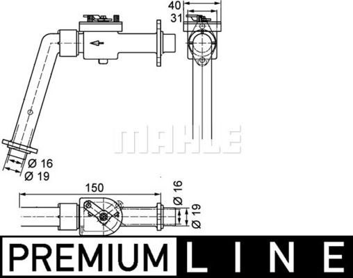 Клапан отопителя FH12 (93-), (98-), FH16 (93-02), (03-), NH12(99-) CV 7 000P MAHLE KNECHT