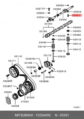 Винт MITSUBISHI L200 коромысла регулировочный OE 1025A092 MITSUBISHI
