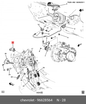 Датчик OPEL Antara (07-) положения педали сцепления OE 96628564 GENERAL MOTORS