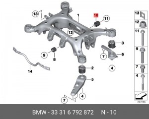 cайлентблок редуктора заднего! задний\ BMW F01/F10/F12 all 33 31 6 792 872 BMW