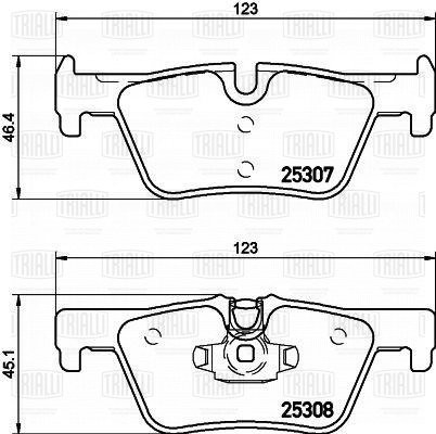 Колодки торм. BMW 1 (F20) (11-)/3 (F30) (11-) диск. зад. (PF 4015) PF 4015 TRIALLI