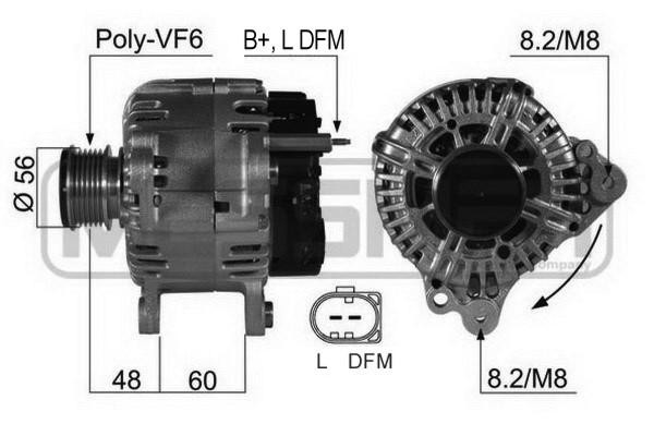 Генератор AUDI/VW 1.6TDi-2.5TDi 03-09 210469 210469 ERA