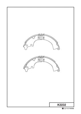 Колодки тормозные барабанные K2232 K2232 MK KASHIYAMA