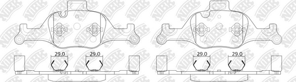 Колодки тормозные BMW 5 (G30,G31) передние (4шт.) NIBK PN0755 NIBK