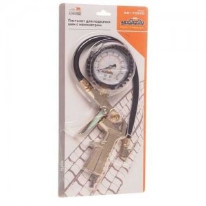 Пистолет для подкачки шин с манометром 15атм. АВТОСТОП AB70300 AVTOSTOP