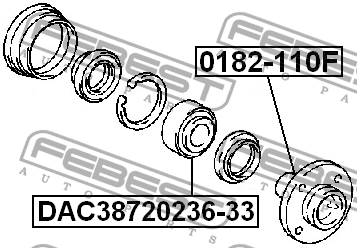 Ступица передняя 0182-110F FEBEST