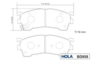 Колодки тормозные дисковые передние BD858 HOLA