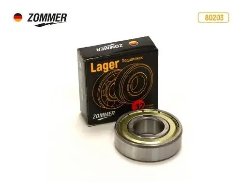 Подшипник 80203 коленвала, привода вентилятора ГАЗель (6203ZZ) 80203 ZOMMER