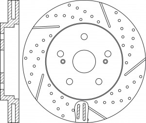 Диск тормозной LEXUS GS300 (05-11) передний (перфорированный) (1шт.) NIBK RN1498DSET NIBK
