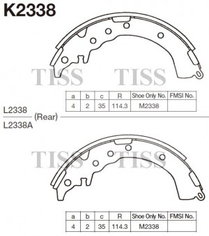 Колодки тормозные барабанные Toyota Caldina,Carina,Corona 1.8,2.0 96-01 K2338 K2338 MK KASHIYAMA