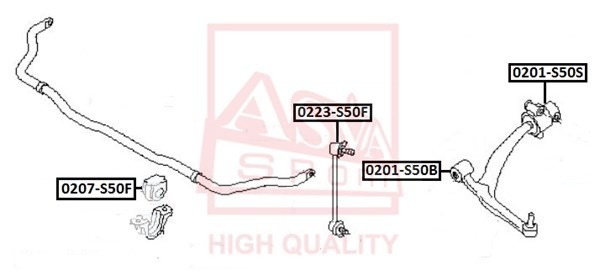 ВТУЛКА ПЕРЕДНЕГО СТАБИЛИЗАТОРА D25 NISSAN 0207S50F 0207-S50F ASVA