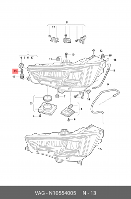 VAG М6*1,0*35 внутр torx N 105 540 05 VAG