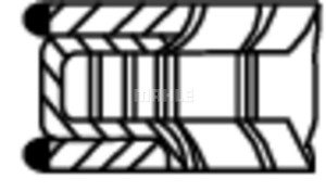 Колец поршневых комплект (на 1 цилиндр) 08323N0 083 23 N0 MAHLE KNECHT