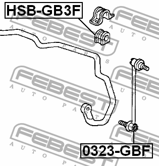 Втулка стабилизатора передняя HONDA FREED HSB-GB3F HSB-GB3F FEBEST