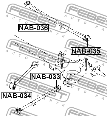 Сайлентблок NAB-033 NAB-033 FEBEST