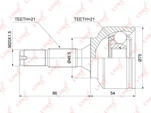 ШРУС наружный CO-3818 LYNXAUTO