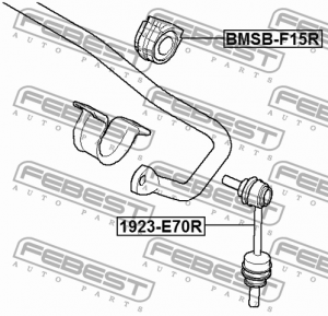 Втулка задн стабилизатора BMW X5 E70 2006-2013 BMSB-F15R BMSB-F15R FEBEST