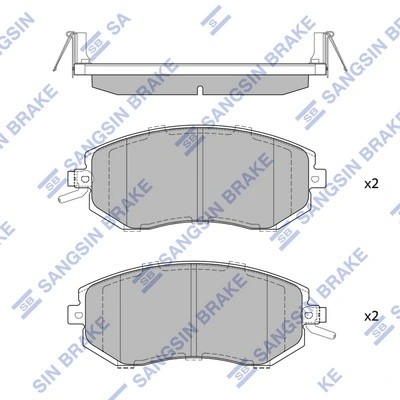 Колодки тормозные SUBARU Forester (01-) передние (4шт.) SANGSIN SP1553 SANGSIN