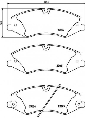 Колодки тормозные LAND ROVER Discovery,Range Rover Sport передние (4шт.) BREMBO P44022 BREMBO