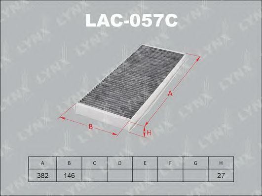 фильтр салона! угольный 382x146x27\ Audi 80/90 1.6-2.8/1.6D-1.9D/TD/TDi & Quattr LAC-057C LYNXAUTO