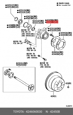 Ступица задняя 42460-60030 42460-60030 TOYOTA