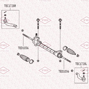 наконечник рулевой тяги прав.!\ TOYOTA RAV4 06> TEC1728R TATSUMI