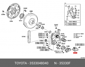 фильтр АКПП!\ Toyota Rav 4 2.5 18>/Camry 3.5 17>, Lexus ES 18> 35330-48040 TOYOTA