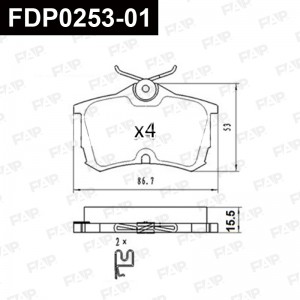FDP0253-01 колодки дисковые! задние\ Honda Accord 1.6i-2.3i/2.0TDi 98> FDP0253-01 FAP