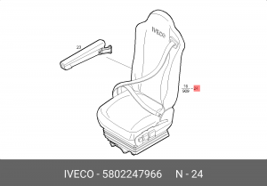 5802247966 ПНЕВМАТ. СИДЕНЬЕ 5802247966 IVECO