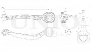 Рычаг подвески поперечный передний нижний левый SSP-40154 UNIO