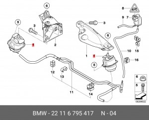 Резинометаллический шарнир 22116795417 22 11 6 795 417 BMW