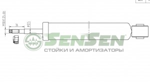 Амортизатор задний мост /AUDI, TT (8J3), TT Roadster (8J9)\1,8-3,2(2)\бензин диз 32130380 SENSEN
