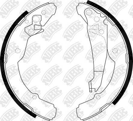 Колодки тормозные барабанные SKODA OCTAVIA 2000-2010 FN0554 FN0554 NIBK