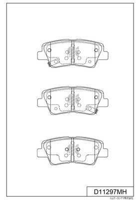 Колодки тормозные дисковые  HYUNDAI VELOSTER (FS) D11297MH D11297MH MK KASHIYAMA