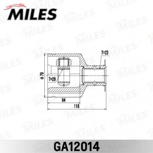 ШРУС внутренний правый MITSUBISHI CARISMA 95-03 GA12014 GA12014 MILES