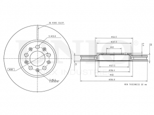 Диск тормозной передний BRD-20058 UNIO