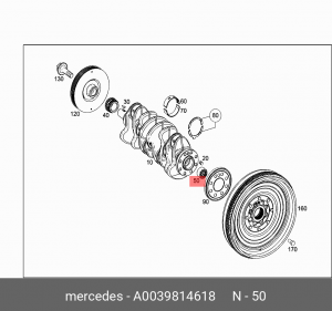 Подшипник MERCEDES маховика OE A0039814618 MERCEDES BENZ