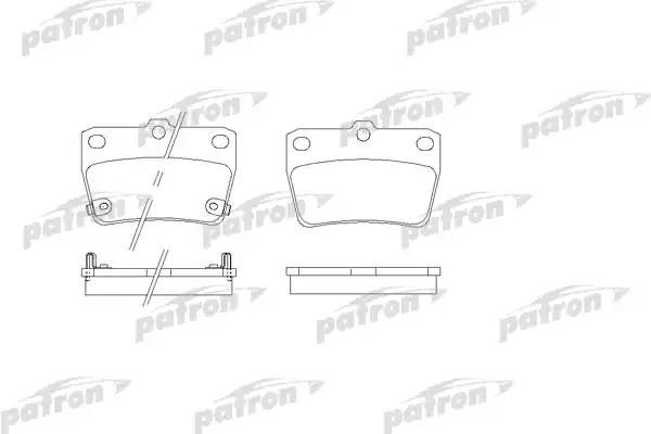 Колодки тормозные TOYOTA Rav 4 (00-05) CHERY Tiggo T11 (05-) задние (4шт.) PATRO PBP1531 PATRON