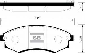 Колодки тормозные HYUNDAI ELANTRA/MATRIX/SONATA/SSANGYONG REXTON/KORANDO перед.  SP1048 SANGSIN