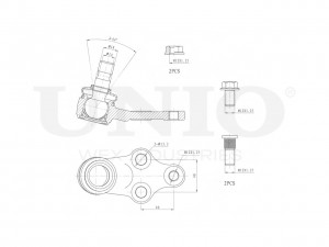 Опора шаровая передняя нижняя SSP-20080 UNIO