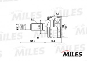 ШРУС наружный NISSAN BLUEBIRD/PRIMERA 1.8/2.0 85-96 (GKN 302016) GA20295 GA20295 MILES